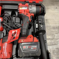 AS-IS Milwaukee FUEL 18V Lithium-Ion Brushless Cordless Hammer Drill and Impact Driver Combo Kit
