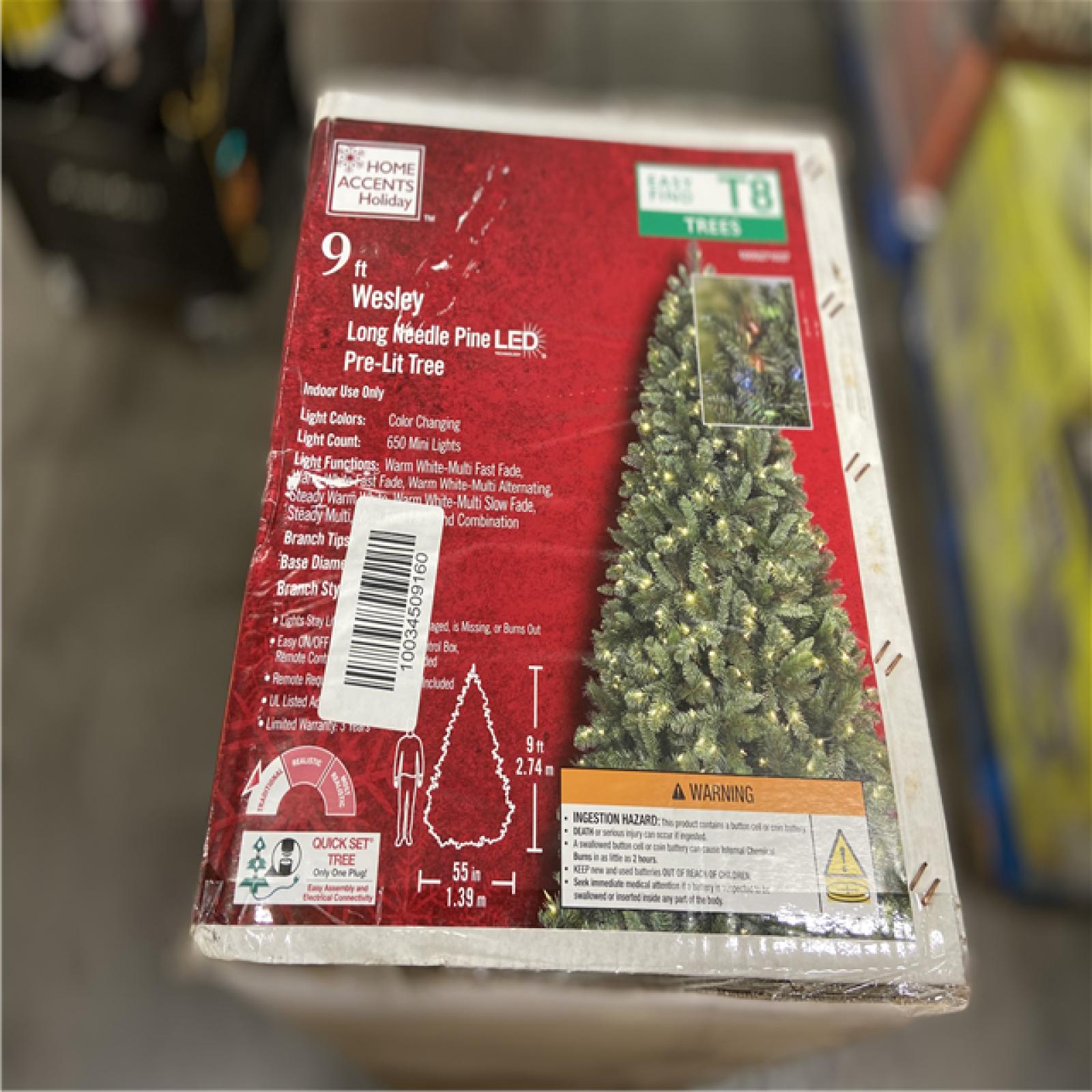 NEW! - Home Accents Holiday 9 ft. Pre-Lit LED Wesley Pine Artificial Christmas Tree