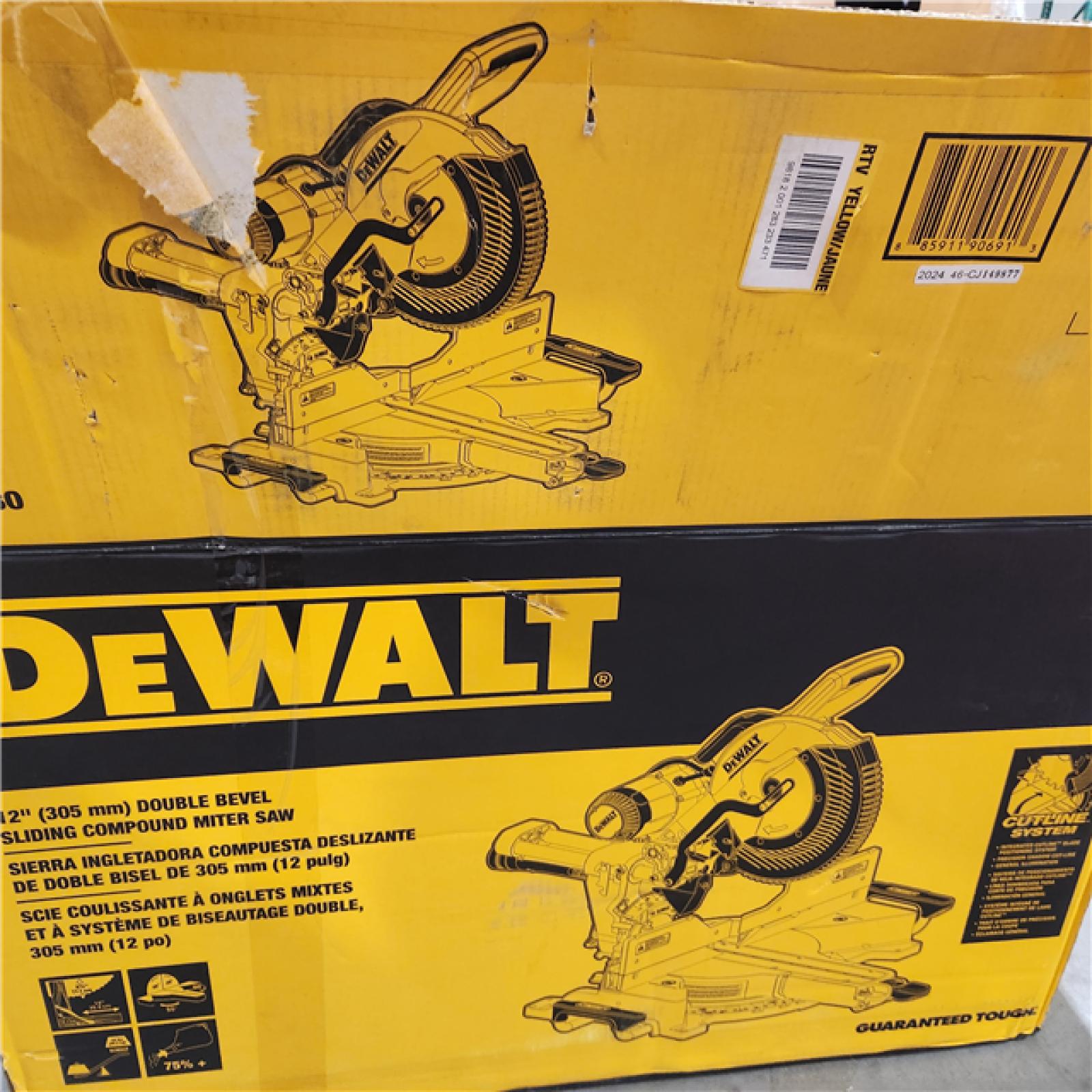 Like New-  DEWALT 12 Double Bevel Sliding Compound Miter Saw