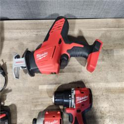 HOUSTON LOCATION - AS-IS MILWAUKEE 3 TOOL COMBO KIT W/ (2) BATTERY & CHARGER