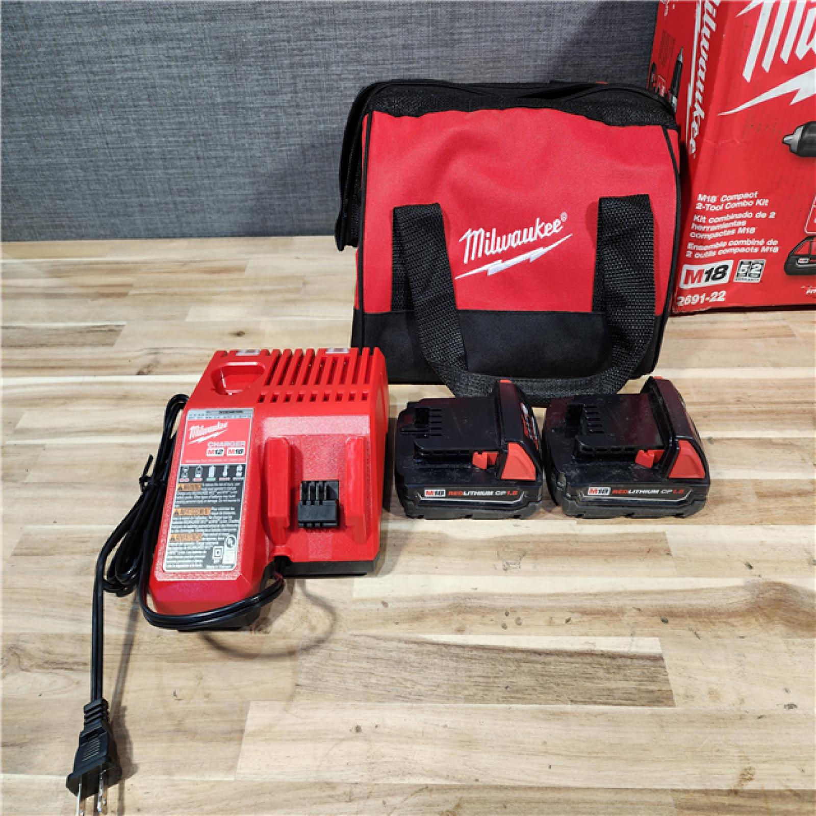 HOUSTON LOCATION - AS-IS Milwaukee M18 Brushed Cordless (2-Tool) Drill/Driver and Impact Driver Kit
