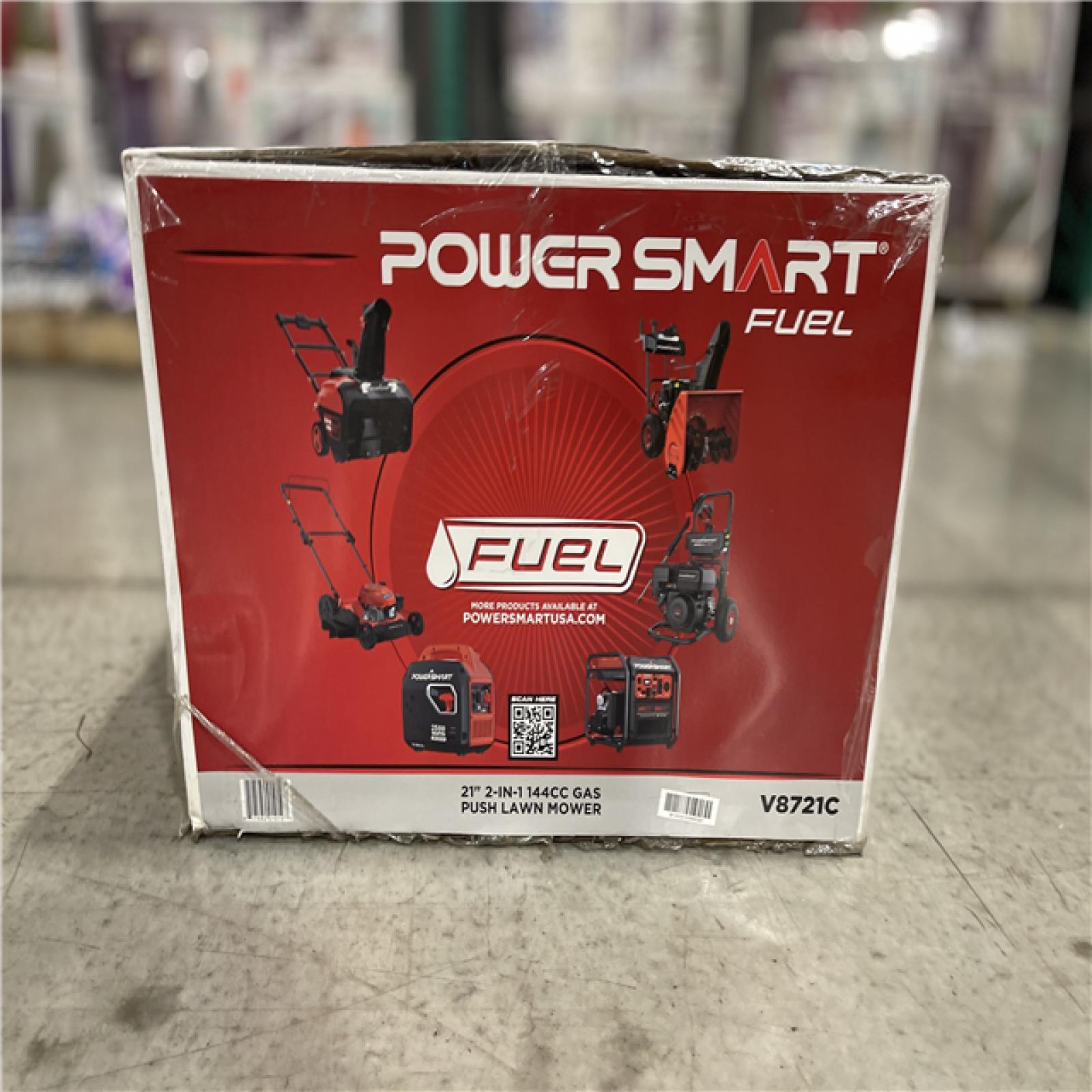 DALLAS LOCATION- PowerSmart 144CC GAS 2-in-1 21 Push Lawn Mower