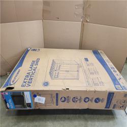 Phoenix NEW Suncast 5 ft. 10.5 in. W x 3 ft. 8.25 in. D x 6 ft. 5.5 in. H XL Plastic Resin Vertical Storage Shed in Peppercorn (Gray)