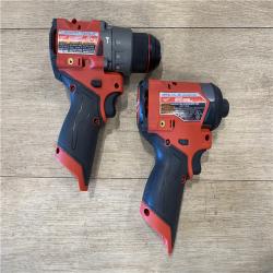 AS-IS Milwaukee FUEL 12-Volt Lithium-Ion Brushless Cordless Hammer Drill and Impact Driver Combo Kit
