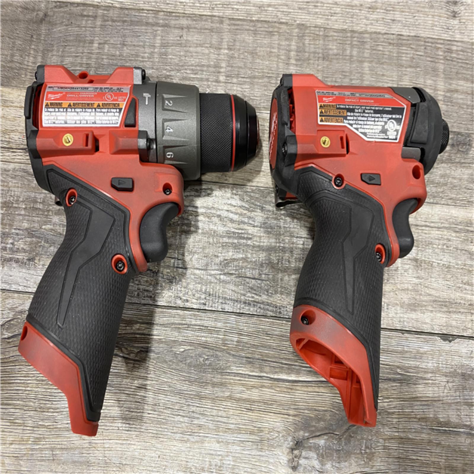 AS-IS Milwaukee FUEL 12-Volt Lithium-Ion Brushless Cordless Hammer Drill and Impact Driver Combo Kit