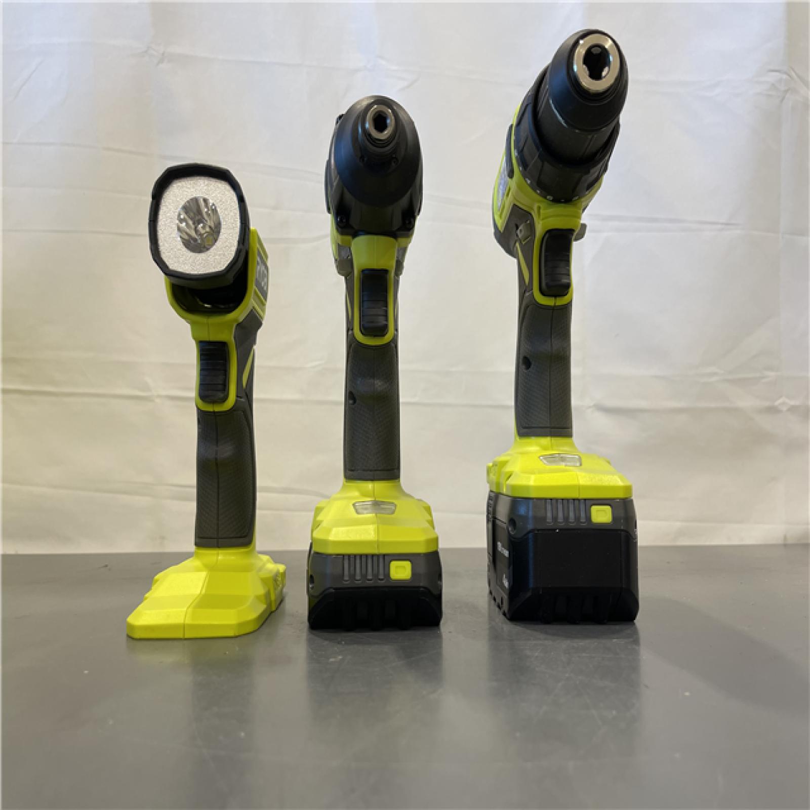 AS-IS - ONE+ 18V Cordless 6-Tool Combo Kit with 1.5 Ah Battery, 4.0 Ah Battery, and Charger