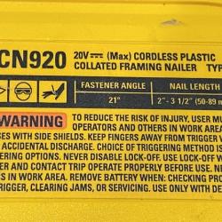 AS-IS DEWALT 20-Volt 21° Cordless Framing Nailer (Tool-Only)