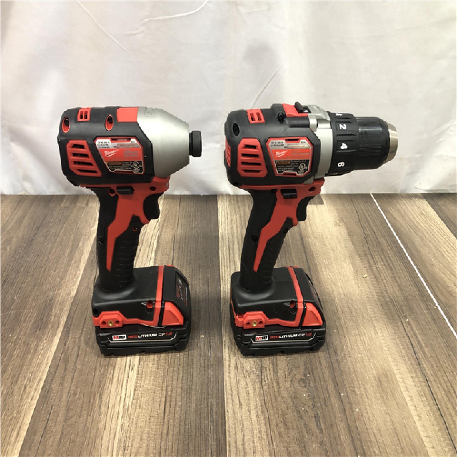 AS-IS Milwaukee 18V Lithium-Ion Cordless Drill Driver/Impact Driver Combo Kit