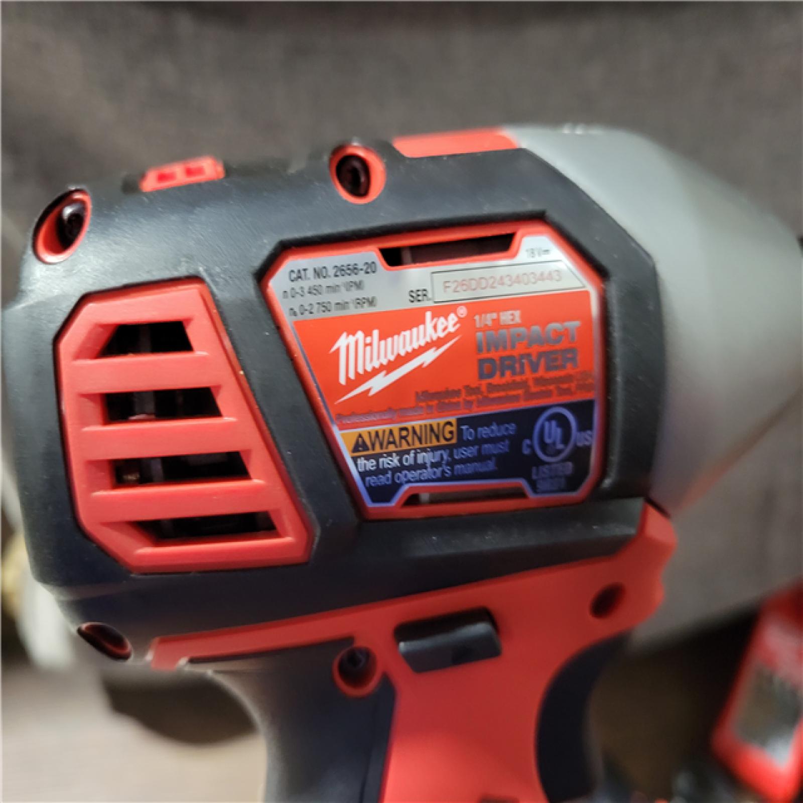 CALIFORNIA AS-IS MILWAUKEE M18 5-TOOL COMBO KIT(BATTERIES,CHARGER,AND BAG INCLUDED)