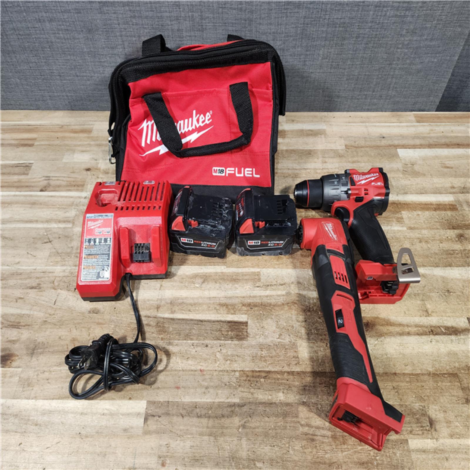 HOUSTON LOCATION - AS - IS Milwaukee 2 Tool Combo Kit W/ (2) Battery & Charger