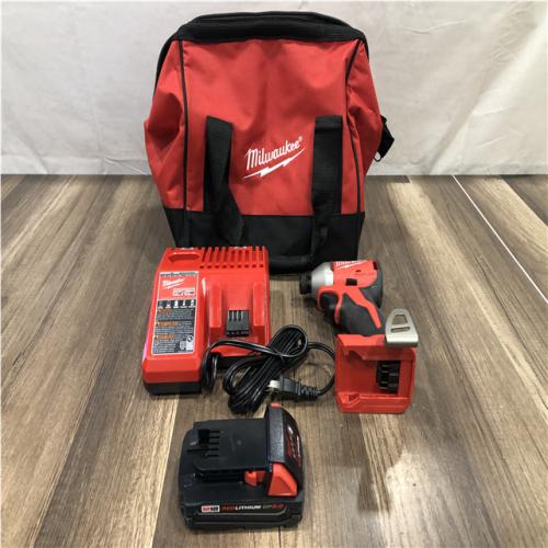 AS-IS Milwaukee 18-Volt Lithium-Ion Compact Brushless Cordless 1/4 in. Impact Driver Kit