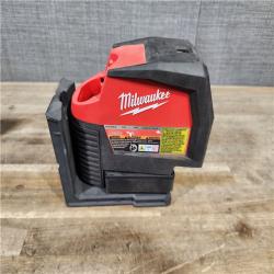 HOUSTON LOCATION - AS-IS Milwaukee Green 125 Ft. Cross Line and Plumb Points Laser Level Kit