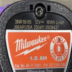 AS-IS Milwaukee 12/18V Lithium-Ion Cordless 3/8 in. Ratchet and 1/2 in. High Torque Impact Wrench with Friction Ring Combo Kit