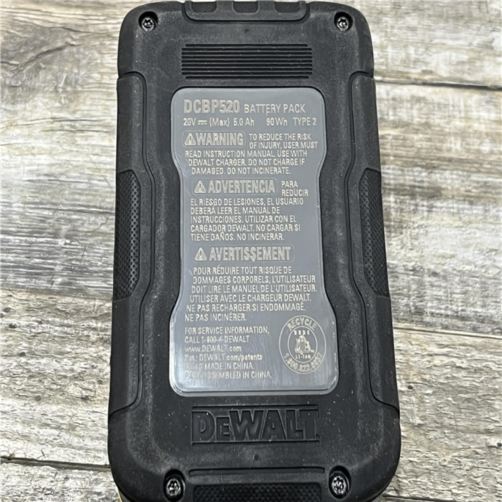 AS-IS DEWALT 20V MAX XR POWERSTACK Lithium-Ion Battery Starter Kit with 5.0Ah Battery and Charger