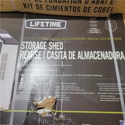CALIFORNIA APPEARS NEW LIFETIME STORAGE SHED W/ METAL FOUNDATION KIT