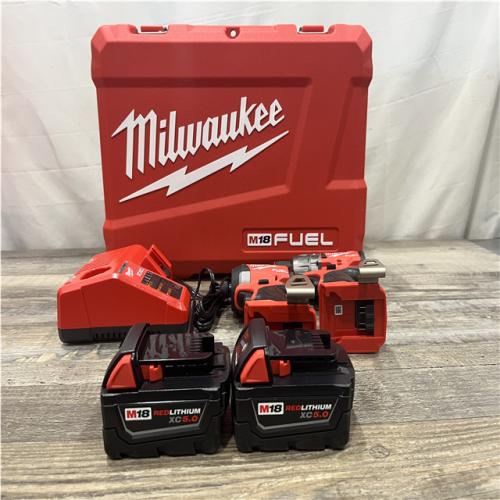 AS-IS Milwaukee FUEL 18V Lithium-Ion Brushless Cordless Hammer Drill and Impact Driver Combo Kit