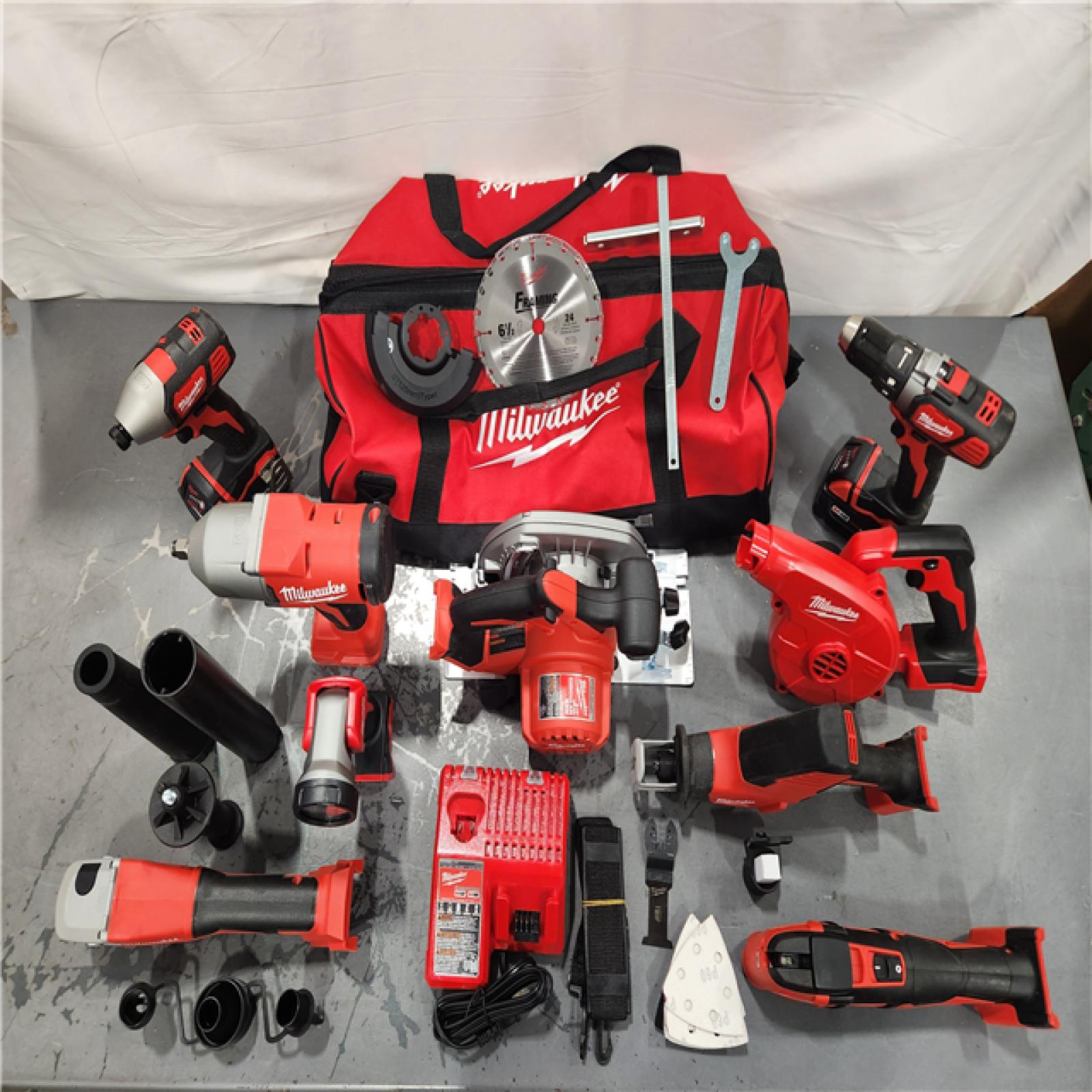 AS-IS- Milwaukee 18-Volt Lithium-Ion Cordless (9-Tool) Combo Kit