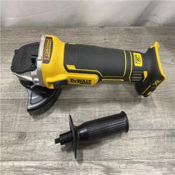 AS-IS DEWALT 20V MAX XR Cordless Brushless 4.5 in. Slide Switch Small Angle Grinder with Kickback Brake (Tool Only)