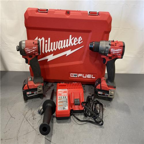 AS-IS - MILWAUKEE FUEL 18V Lithium-Ion Brushless Cordless Hammer Drill and Impact Driver Combo Kit