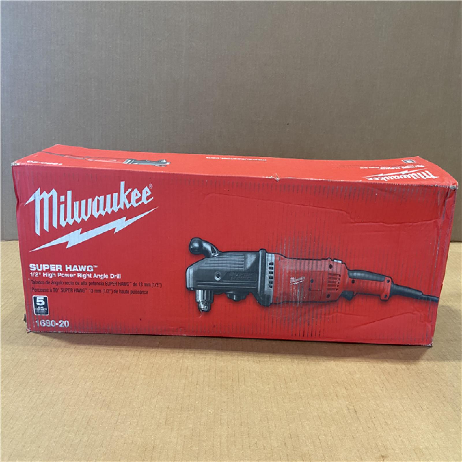 NEW! - Milwaukee 13 Amp Corded 1/2 in. Super Hawg Hole Hawg Right Angle Drill Driver