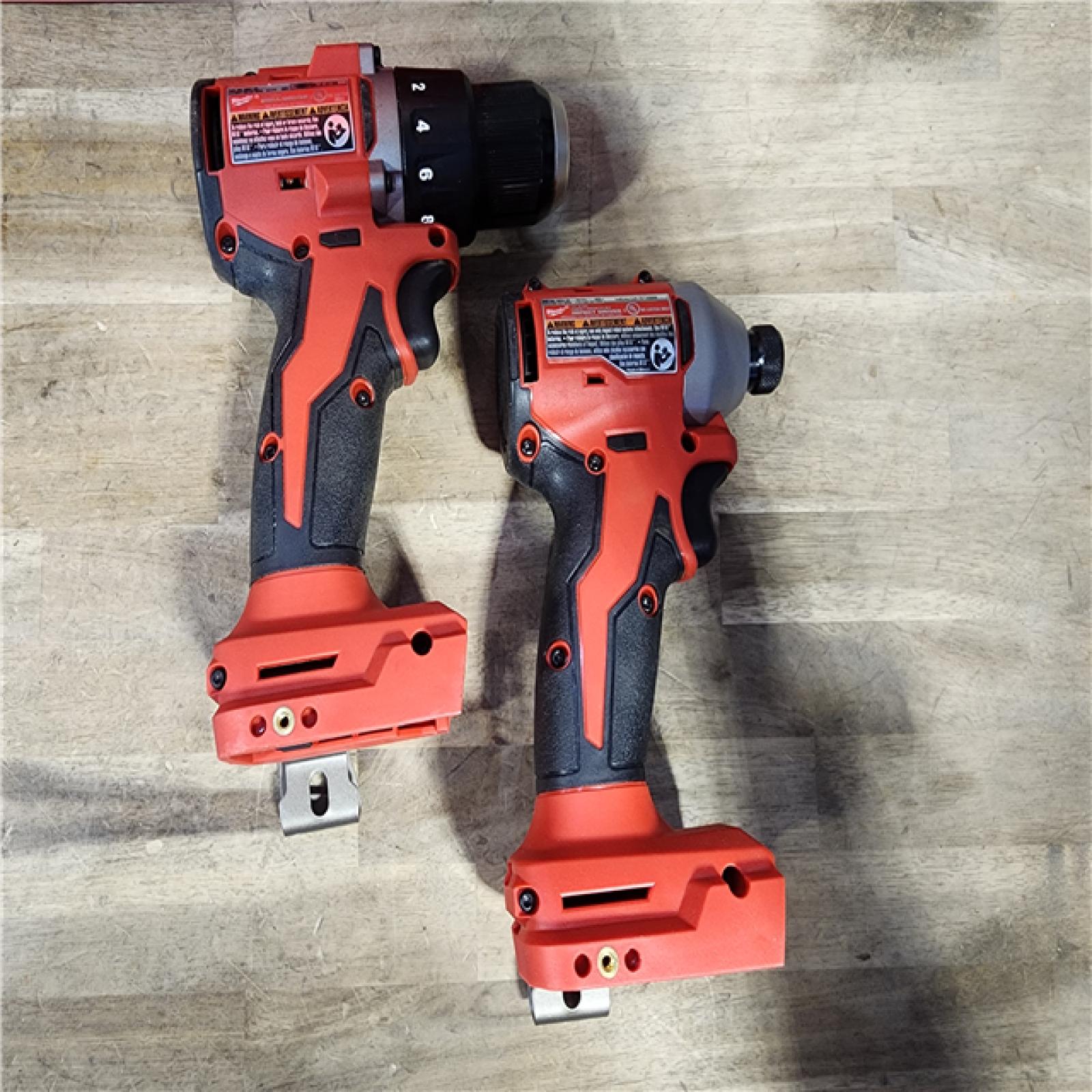 HOUSTON LOCATION - AS-IS Milwaukee M18 18V Lithium-Ion Brushless Cordless Compact Drill/Impact Combo Kit (2-Tool) W/(2) 2.0 Ah Batteries, Charger & Bag
