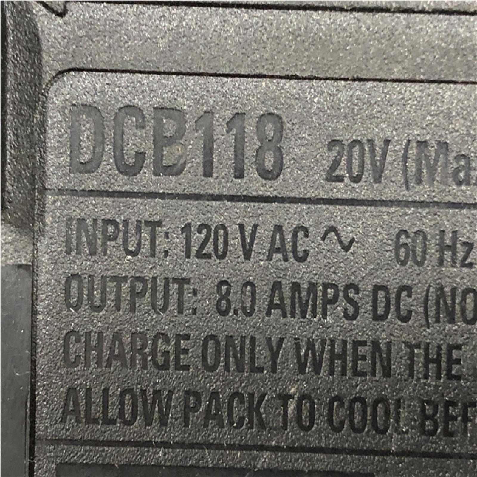 AS-IS DeWalt 20V Max Fan-Cooled Fast Charger DCB118