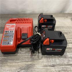 AS-IS Milwaukee 18-Volt Lithium-Ion XC Starter Kit with Two 5.0Ah Batteries and Charger