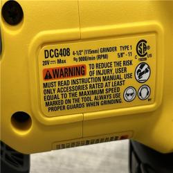 AS-IS DEWALT 20V MAX Cordless Brushless 4-1/2 in. Angle Grinder with Paddle Switch (Tool Only)