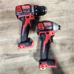 HOUSTON LOCATION - AS-IS Milwaukee 18V Cordless Brushed 2-Tool Drill/Driver and Impact Driver Kit