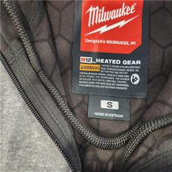 AS-IS- Men's Small M12 12-Volt Lithium Ion Cordless Gray Heated Hooded Jacket Kit with (1) 2.0 Ah Battery and Charger