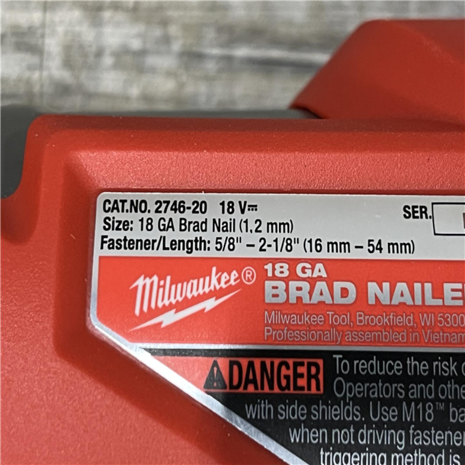 AS-IS Milwaukee FUEL 18-Volt Lithium-Ion Brushless Cordless Gen II 18-Gauge Brad Nailer (Tool-Only)
