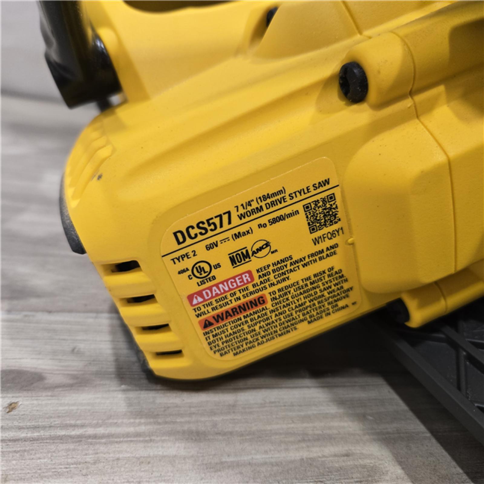 AS-IS DEWALT FLEXVOLT 60V MAX Cordless 7-1/4 in. Wormdrive Style Circular Saw (Tool Only)