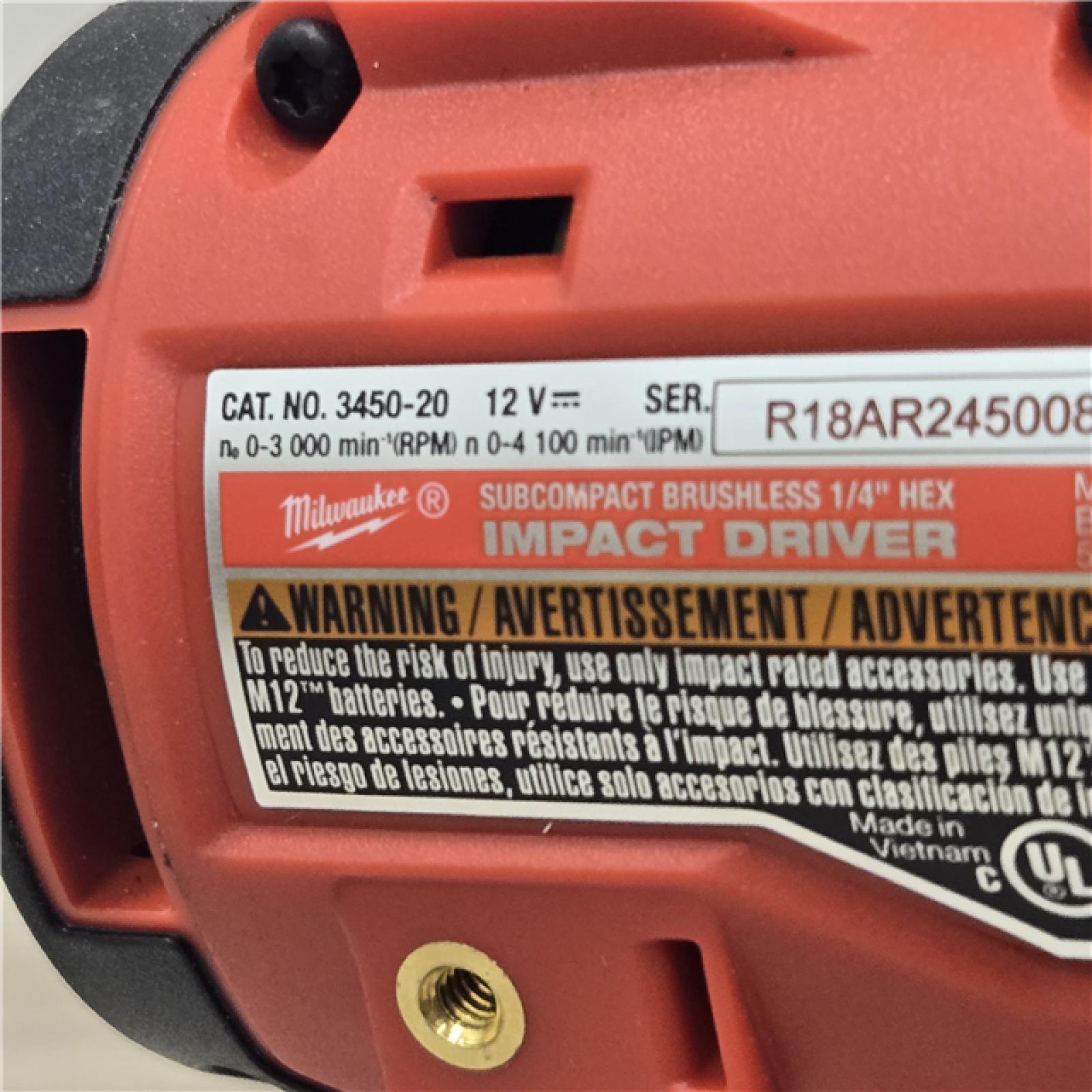 AS-IS Milwaukee M12 Cordless Brushless 2 Tool Combo Kit