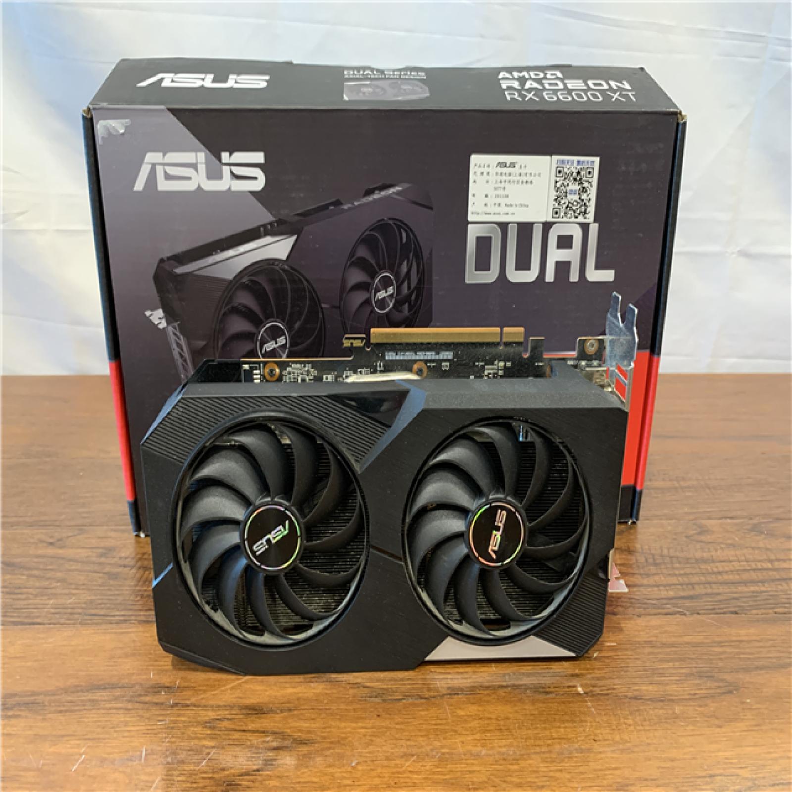 AS-IS ASUS DUAL RADEON RX6600 XT Videocard OC Edition 8GB GDDR6 DUAL-RX6600XT-O8G