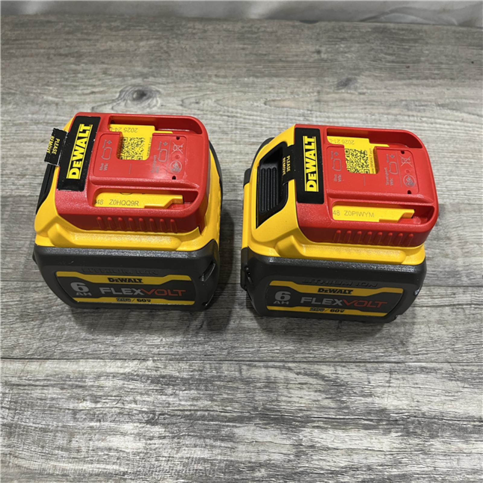 AS-IS DEWALT FLEXVOLT 20V/60V MAX Lithium-Ion 6.0Ah Battery Pack (2 Pack)