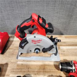 HOUSTON LOCATION - AS-IS MILWAUKEE 4 TOOL COMBO KIT W/ (2) BATTERY & CHARGER