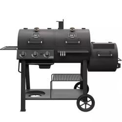 DALLAS LOCATION - OKLAHOMA JOE'S Canyon Combo Dual Fuel 3-Burner Propane Gas and Charcoal Smoker