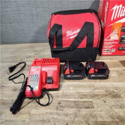 HOUSTON LOCATION - AS-IS Milwaukee M18 18V Lithium-Ion Brushless Cordless Compact Drill/Impact Combo Kit (2-Tool) W/(2) 2.0 Ah Batteries  Charger & Bag