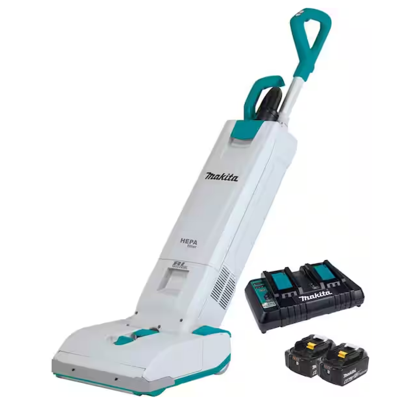 DALLAS LOCATION- AS-IS MAKITA 8V X2 LXT Lithium-Ion (36V) Brushless 1.3 Gal. HEPA Filter Upright Vacuum KIT