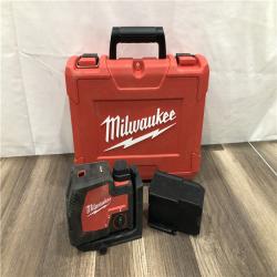 AS-IS Milwaukee Green 100 ft. Cross Line and Plumb Points Rechargeable Laser Level with REDLITHIUM Lithium-Ion