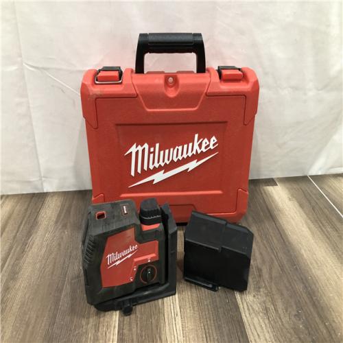 AS-IS Milwaukee Green 100 ft. Cross Line and Plumb Points Rechargeable Laser Level with REDLITHIUM Lithium-Ion