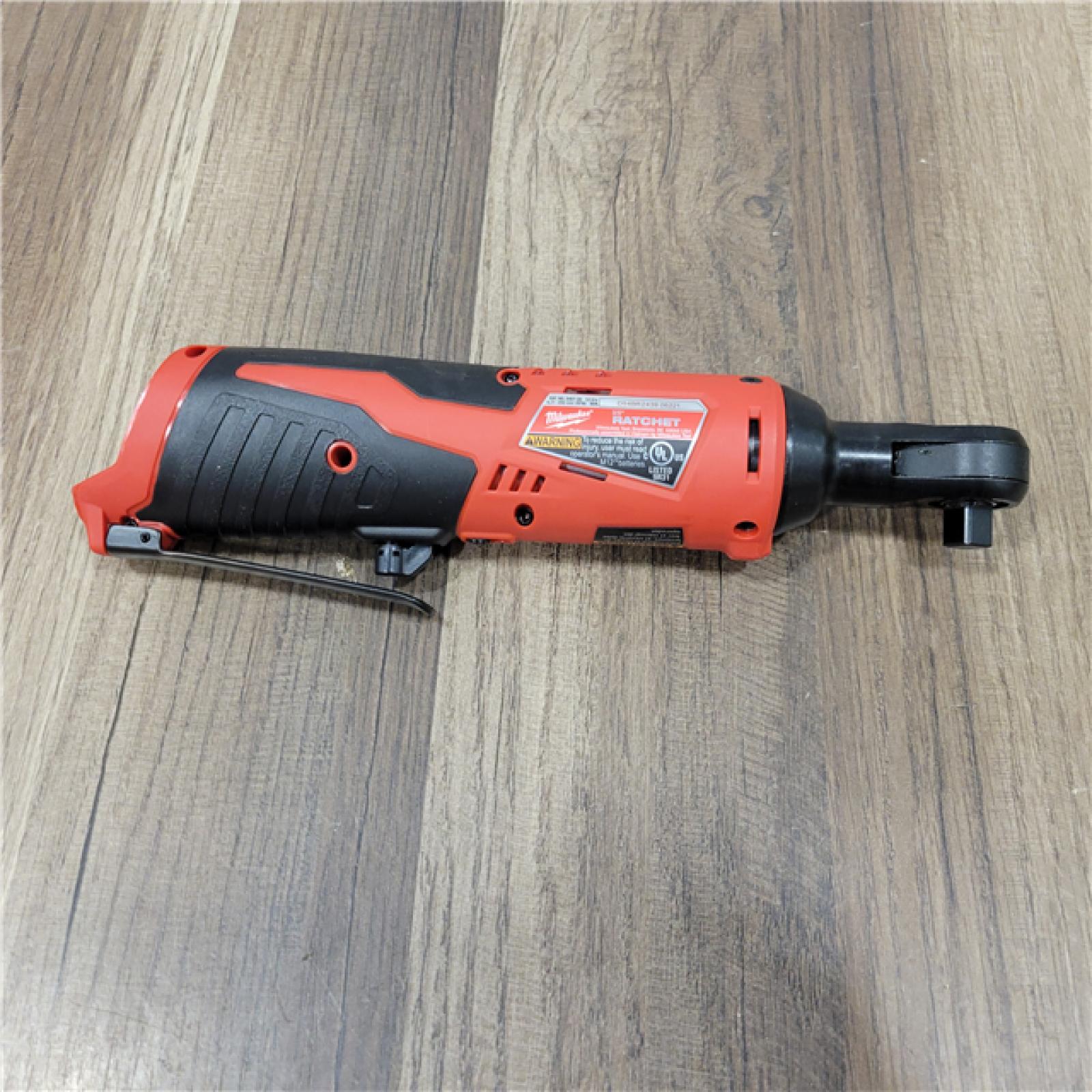 GOOD Milwaukee 2457-20 M12 3/8  Ratchet (Bare Tool KIT battery & charge)