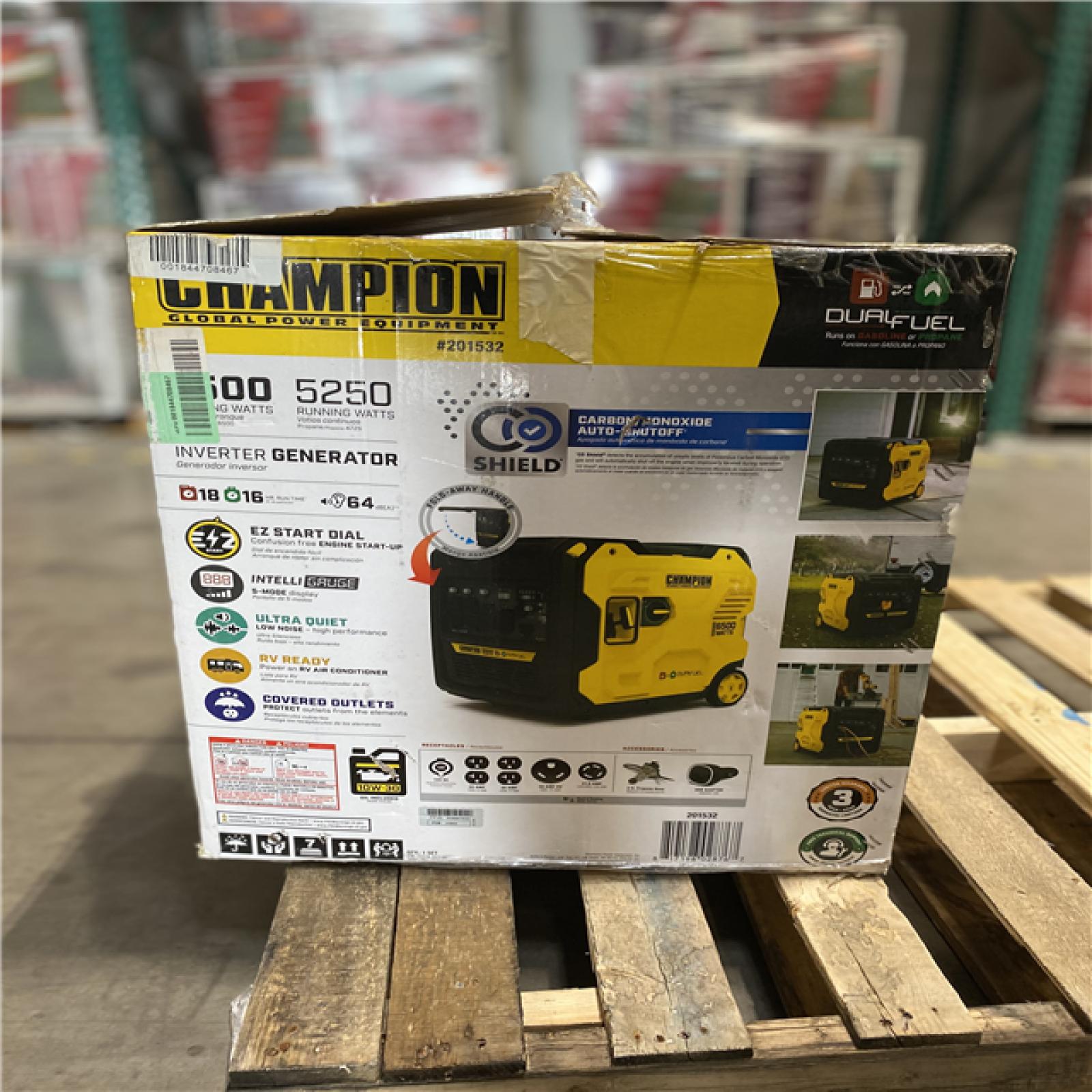 Dallas Location - As-Is Champion 201532 6500W Dual Fuel Inverter Generator