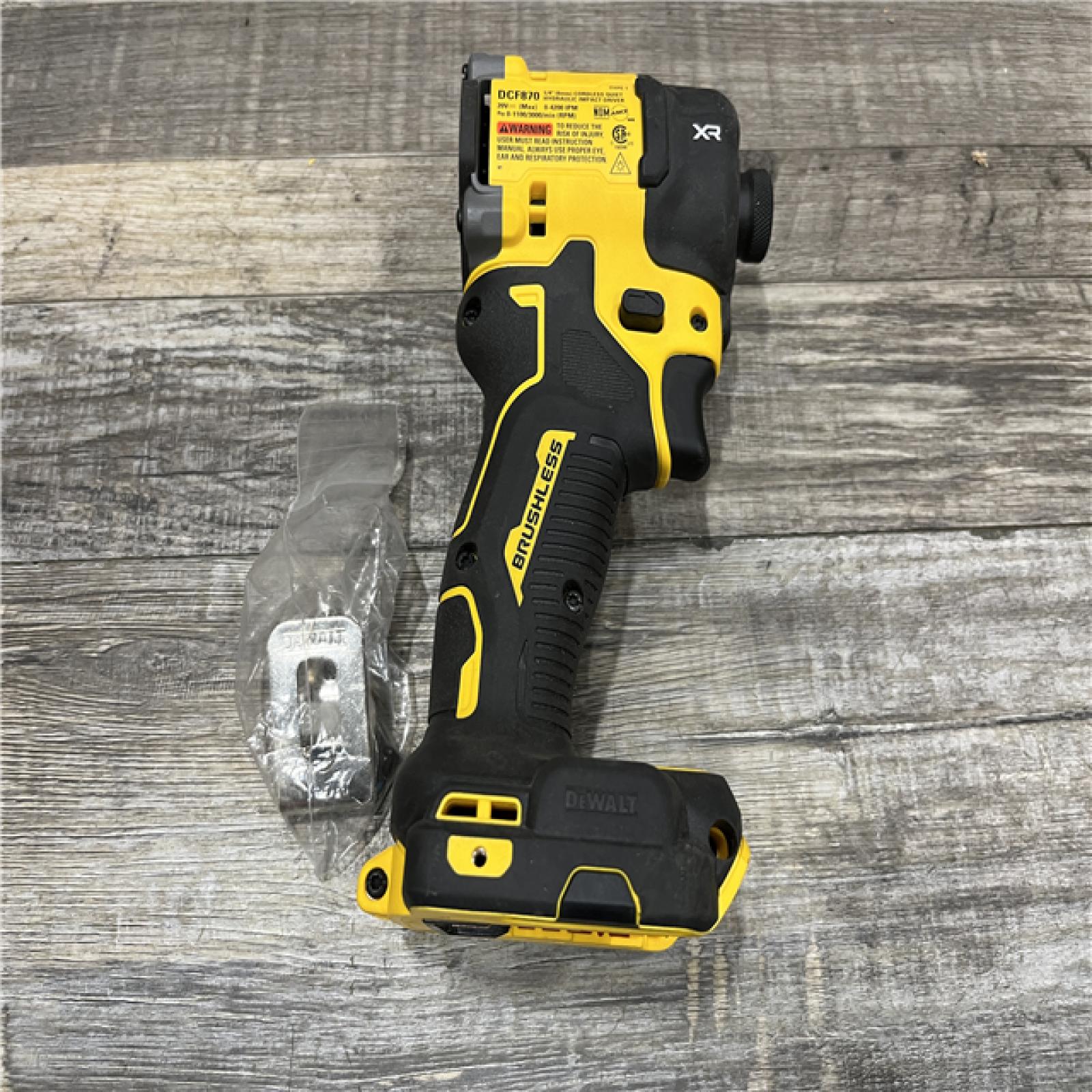 AS-IS DEWALT 20V XR Brushless Cordless 1/4 in. Quiet Hydraulic Impact Driver (Tool-Only)
