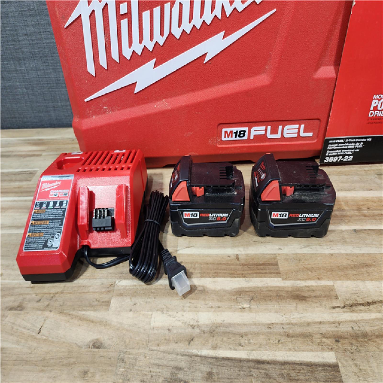 HOUSTON LOCATION - AS-IS Milwaukee FUEL 18V Lithium-Ion Brushless Cordless Hammer Drill and Impact Driver Combo Kit
