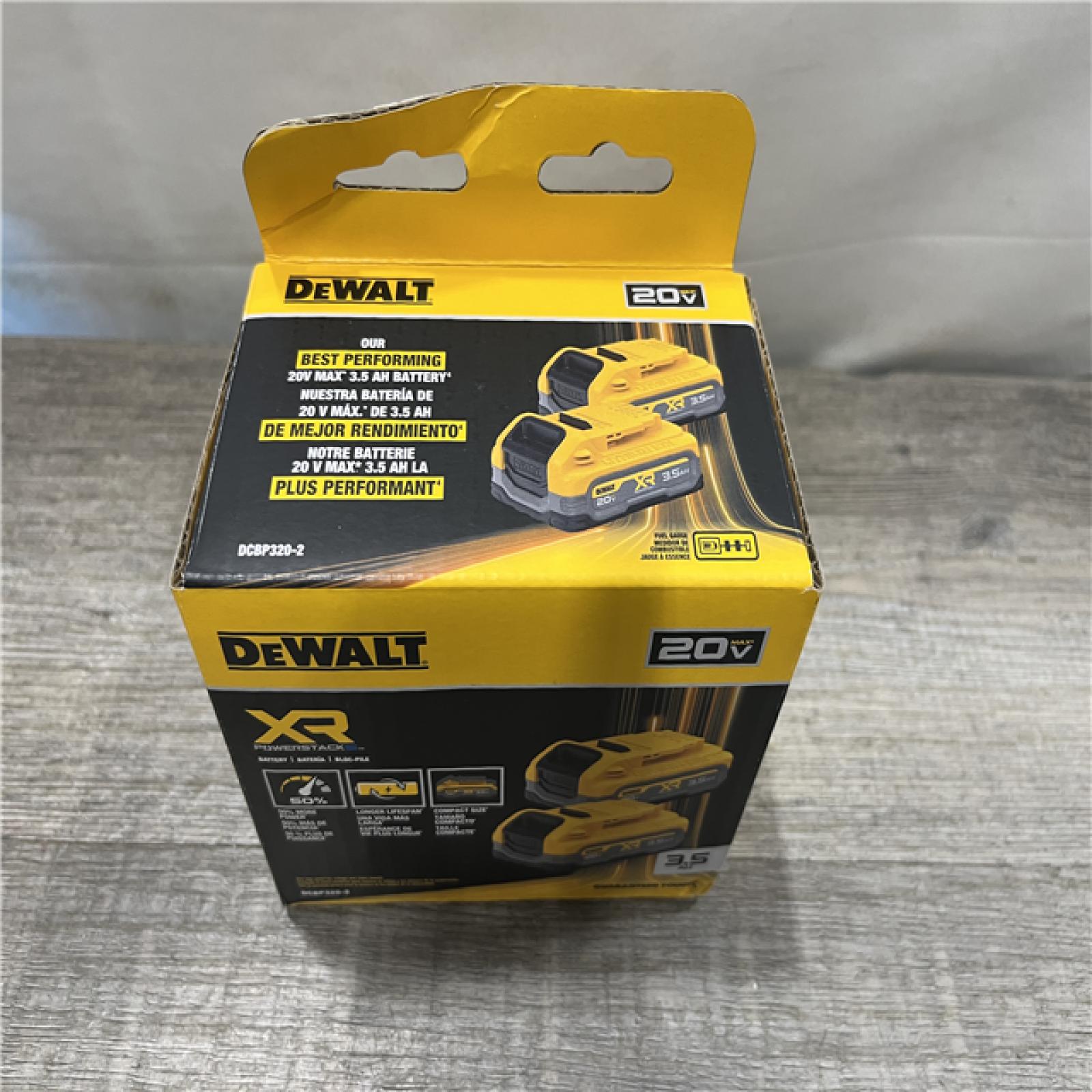 NEW - DEWALT 20V MAX XR POWERSTACK Lithium-Ion 3.5 Ah Battery (2 -Pack)
