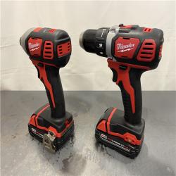 AS-IS - Milwaukee M18 18V Lithium-Ion Cordless Drill Driver/Impact Driver Combo Kit (2-Tool)