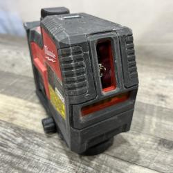 AS-IS Milwaukee 100 ft. REDLITHIUM Lithium-Ion USB Green Rechargeable Cross Line Laser Level with Charger