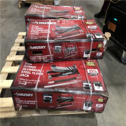 DALLAS LOCATION - Husky 3-Ton Aluminum/Steel Floor Jack PALLET -(5 UNITS)