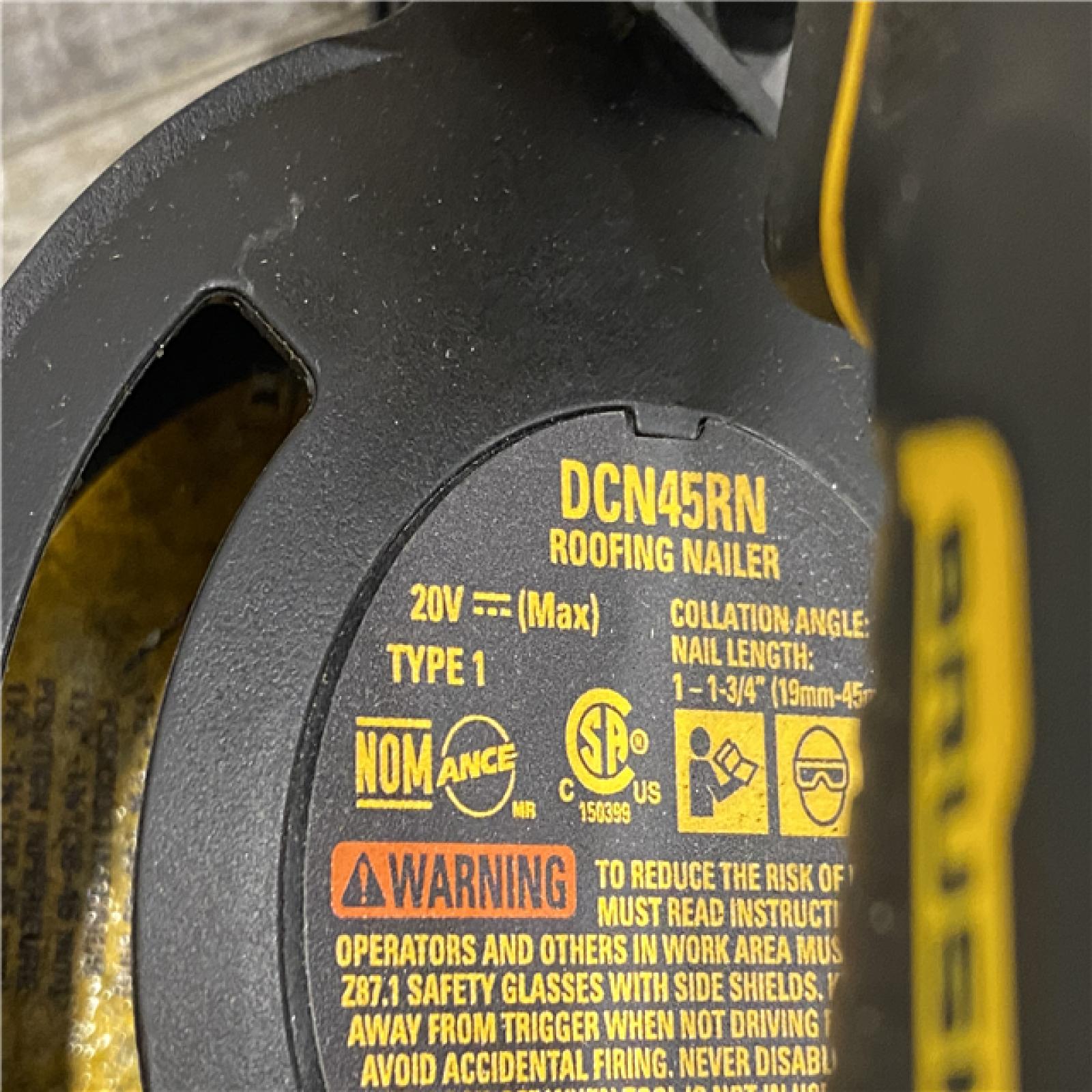 AS-IS DEWALT 20V MAX 15-Degree Electric Cordless Roofing Nailer (Tool Only)